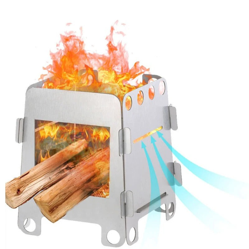 Stainless Steel Portable Camping Stove – Dual Fuel Outdoor Burner