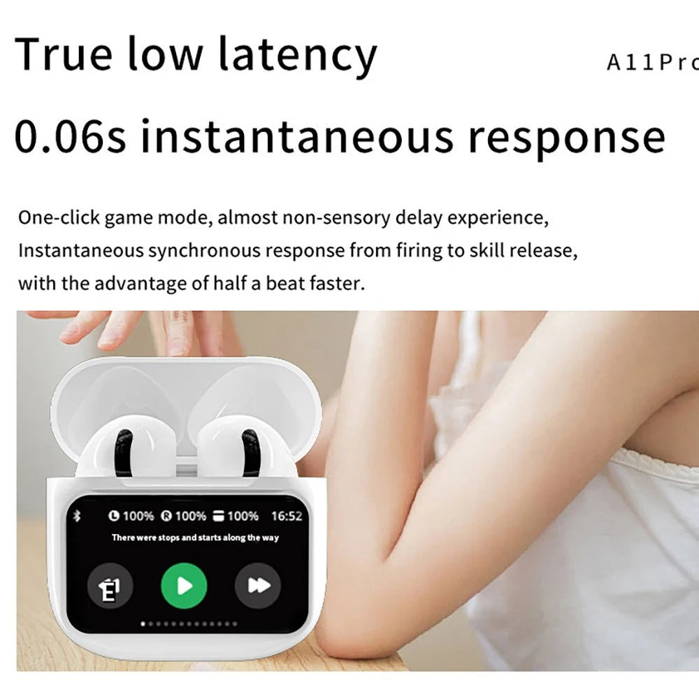 TWS Wireless Earbuds – Bluetooth 5.4, Noise Cancelling, LCD Display