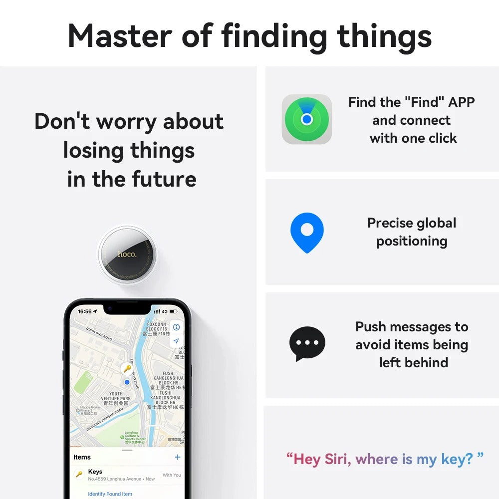 Bluetooth GPS Smart Tracker for Keys Pets Wallets