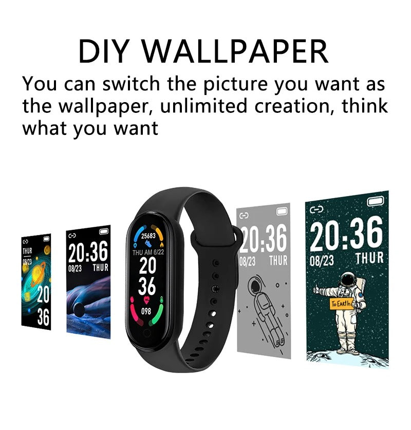 M6 Smart Fitness Watch with Heart Rate Monitor