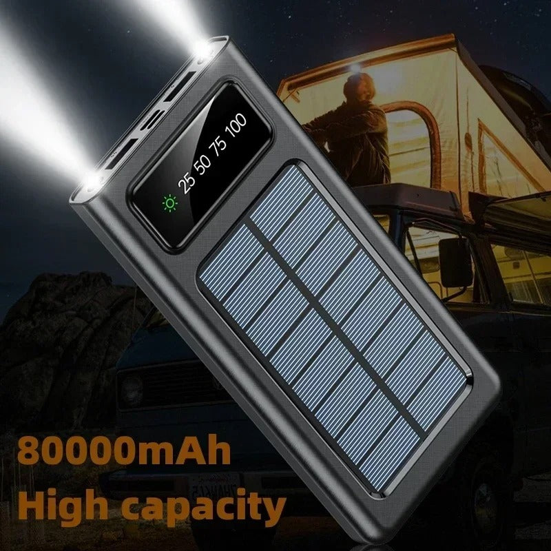 200000mAh Solar Power Bank – Fast Charging Portable Charger