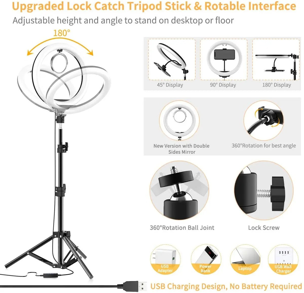 LED Selfie Ring Light – Tripod Stand & Remote