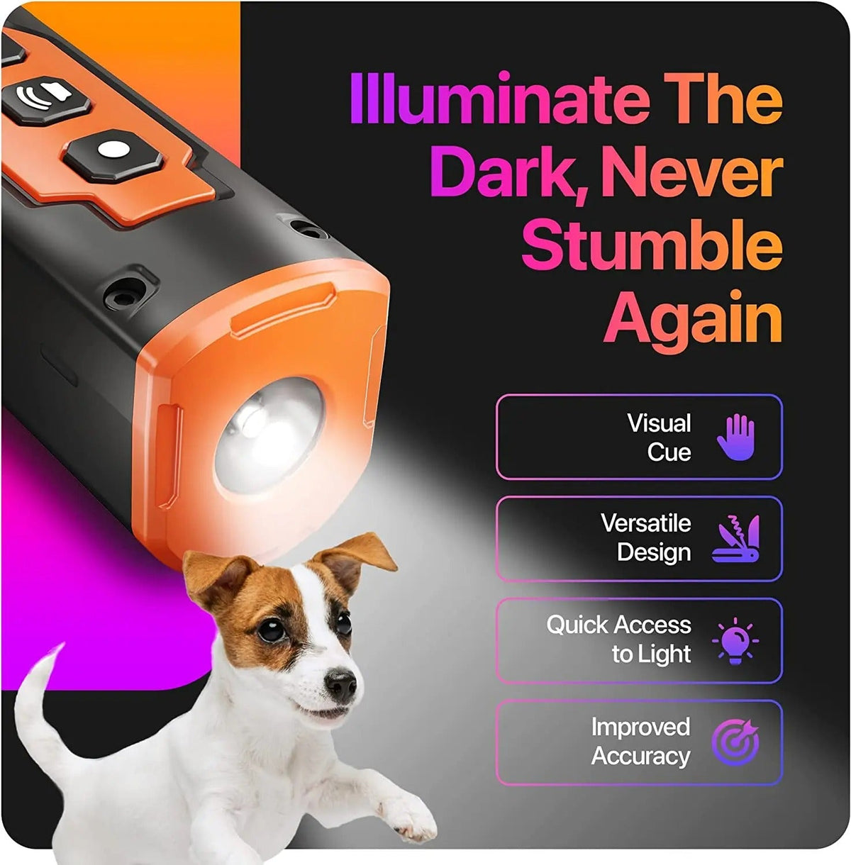 Ultrasonic Dog Repeller – Rechargeable Training & Bark Control Device