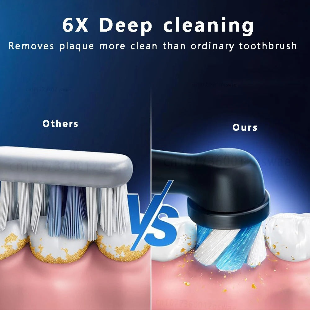 Rechargeable Rotary Electric Toothbrush – Waterproof Plaque Remover