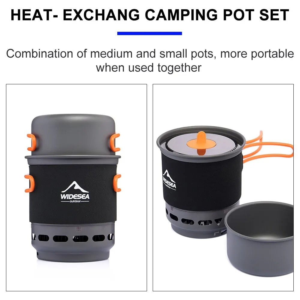 Outdoor Camping Cooking System with Heat Exchanger