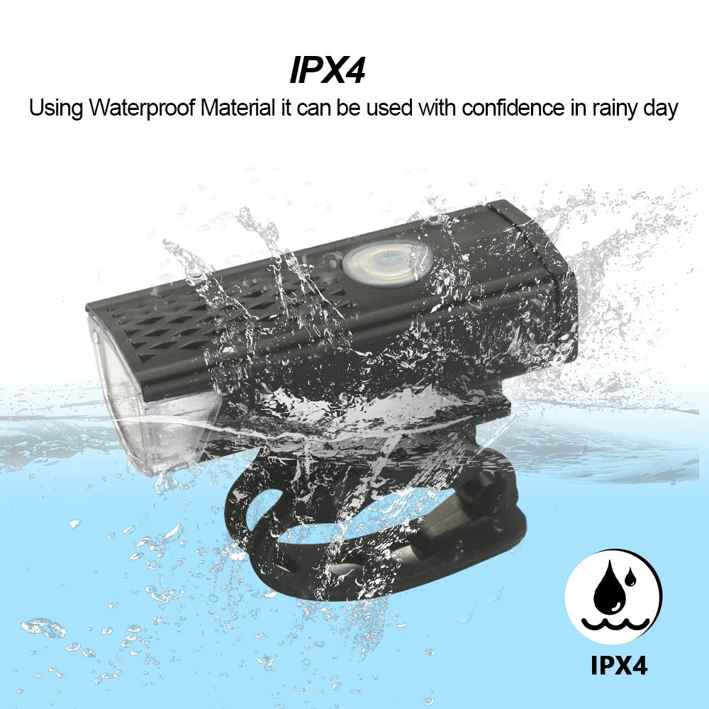 USB Rechargeable Bike Light Set – LED Headlight & Rear Taillight