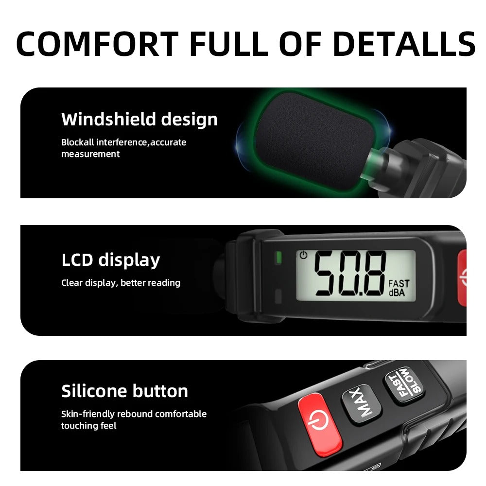 Sound Level Meter – Portable A-Weighted Decibel Reader