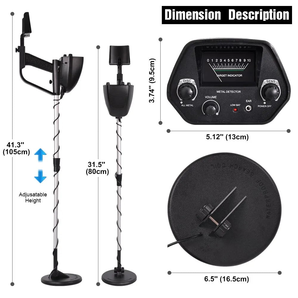 Underground Metal Detector – Adjustable Gold Treasure Finder