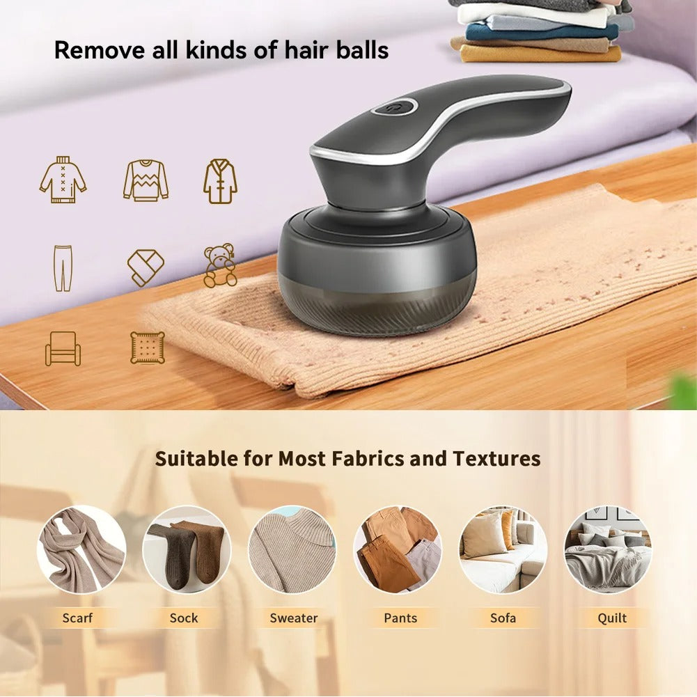 Electric Lint Remover – Rechargeable Fabric Shaver with Display