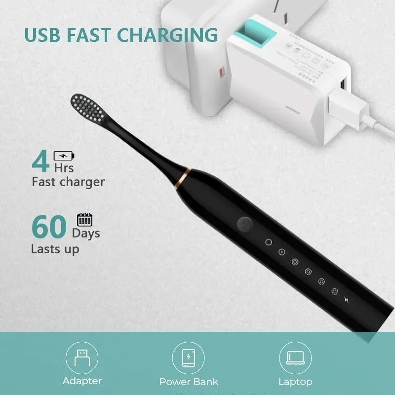 Sonic Electric Toothbrush – Rechargeable IPX7 Waterproof Cleaner
