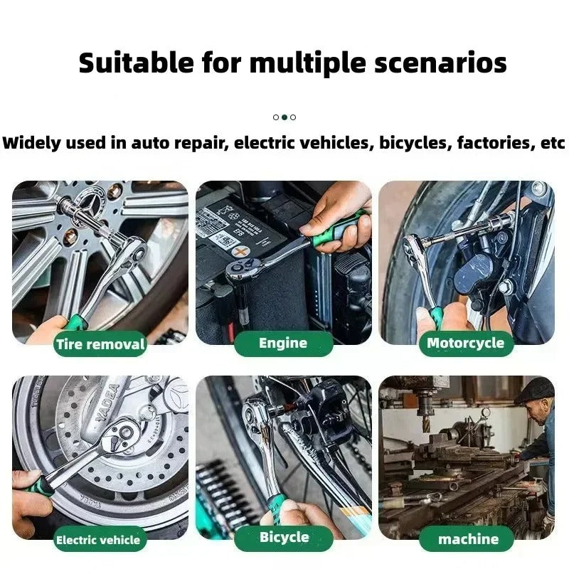 Socket Sleeve Wrench Set – Ratchet Spanner Tool Kit