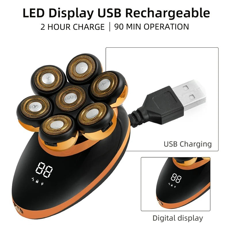 7D Floating Electric Shaver – Men’s Rechargeable Groomer