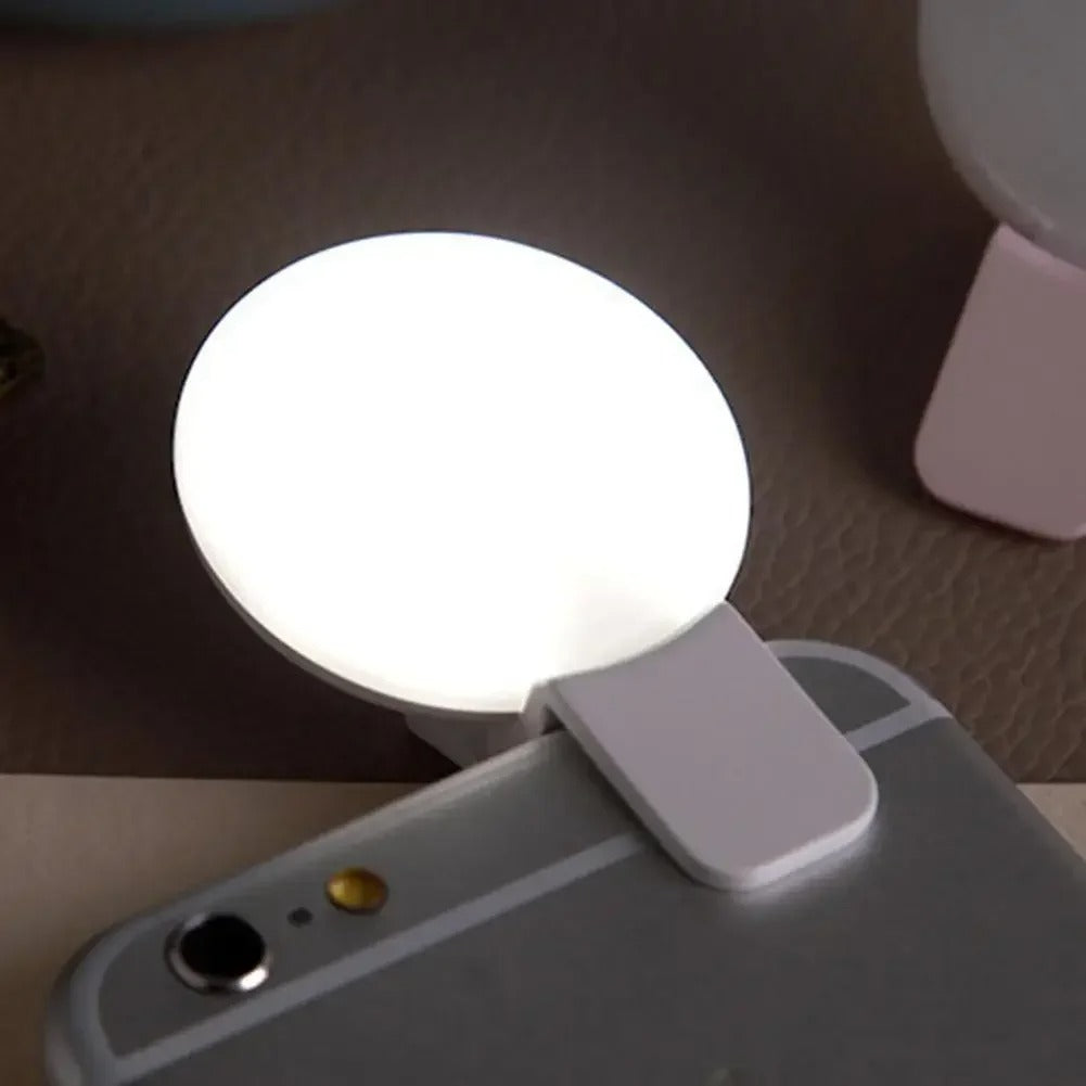 Mini LED Selfie Ring Light – Portable Clip-On