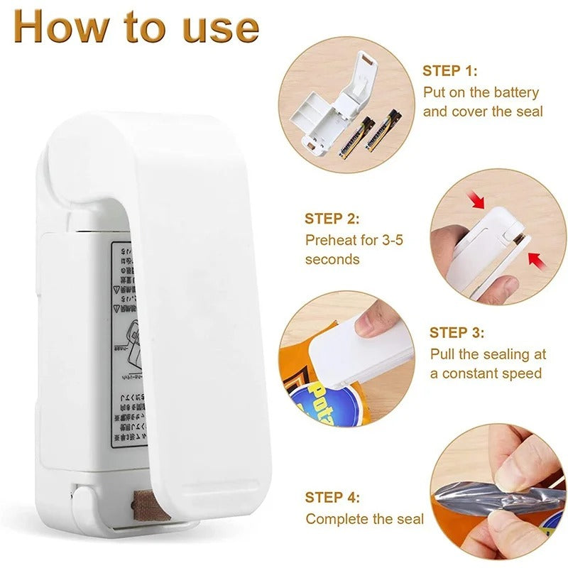 Mini Heat Bag Sealer – Portable Food Sealing Machine for Fresh Storage