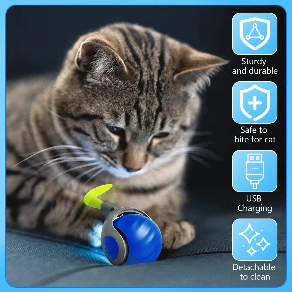 Smart Interactive Pet Toy Ball – Automatic Motion Ball for Cats & Dogs