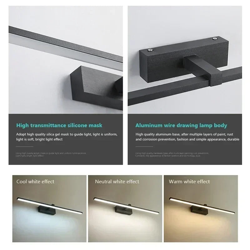Modern Aluminium Mirror Wall Light