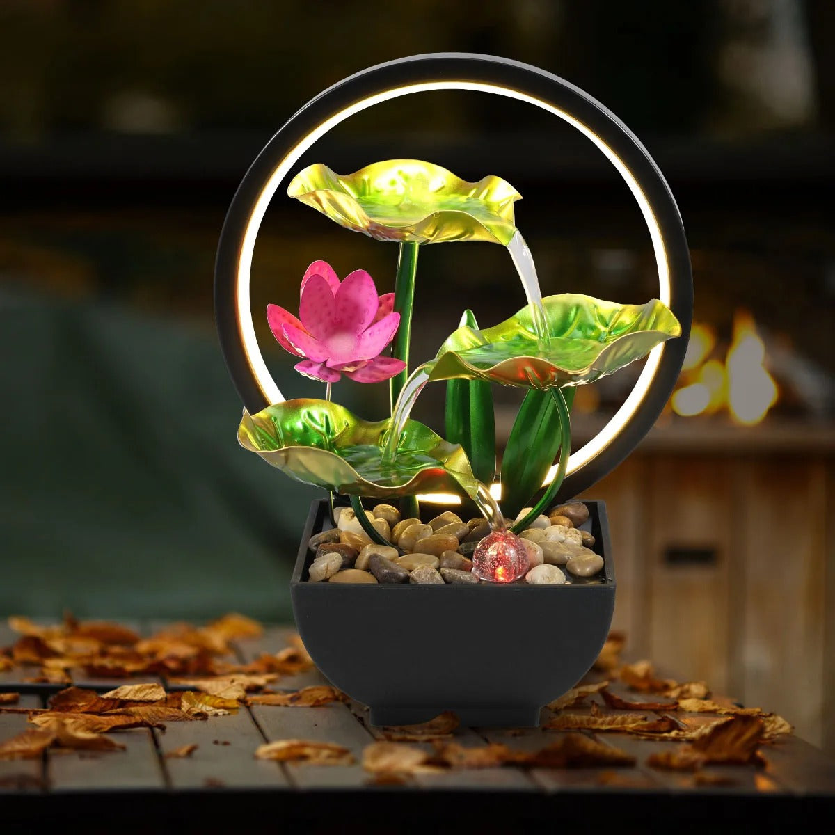 LED Waterfall Table Fountain