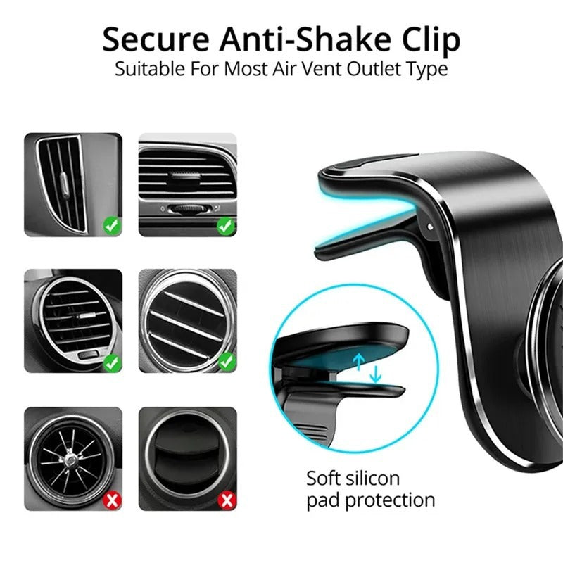 Magnetic Car Phone Holder – 360° Air Vent Mount for All Smartphones