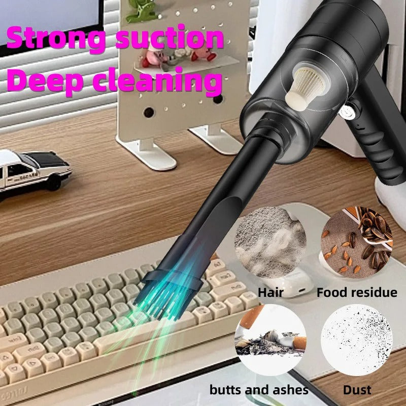 Portable Handheld Vacuum Cleaner – Powerful Wireless Car & Home Suction