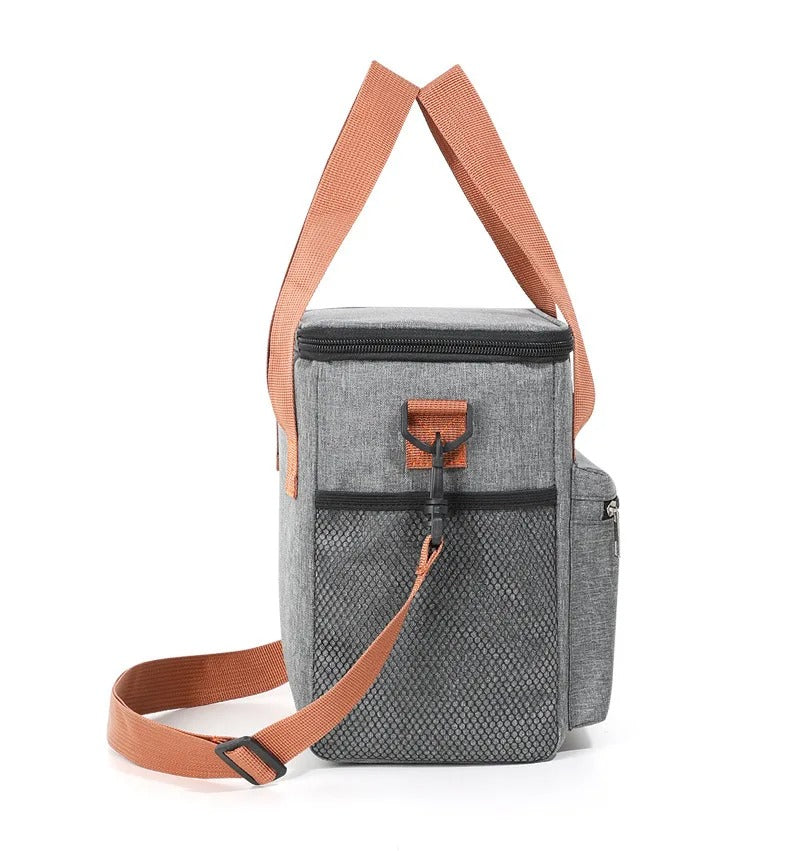 Large Capacity Double Layers Tote Cooler Lunch Bag - Waterproof Insulated