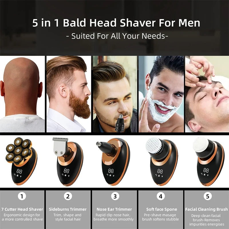 7D Floating Electric Shaver – Men’s Rechargeable Groomer