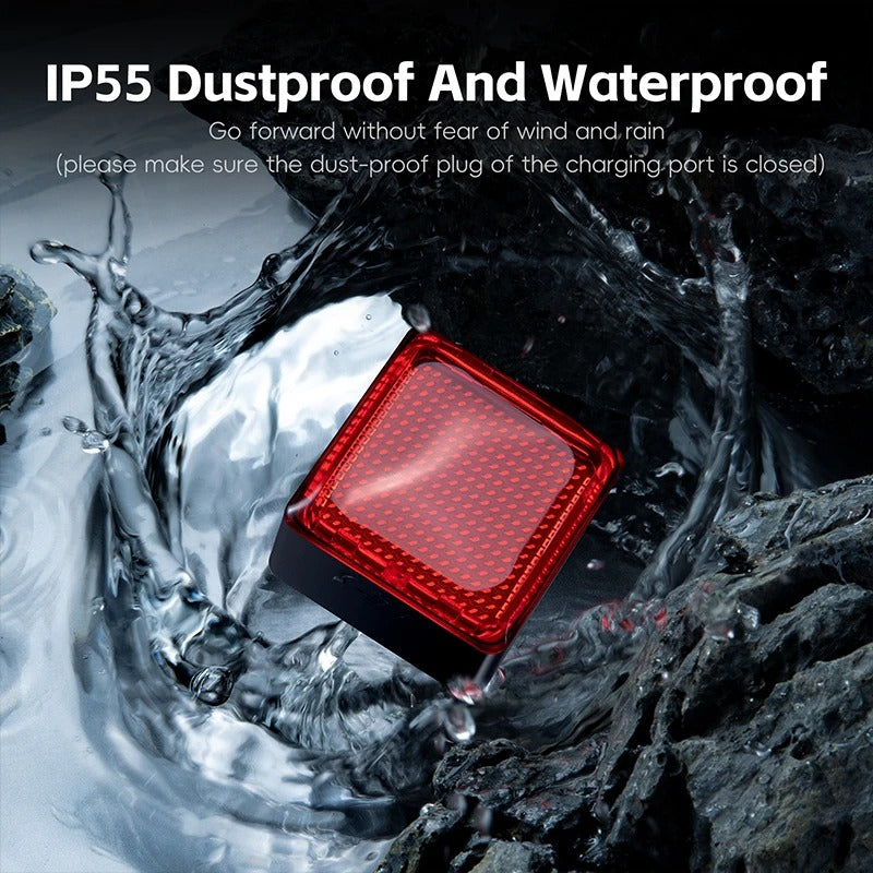 Waterproof Smart Pixel LED Bicycle Taillight – Brake Sensing & USB Rechargeable