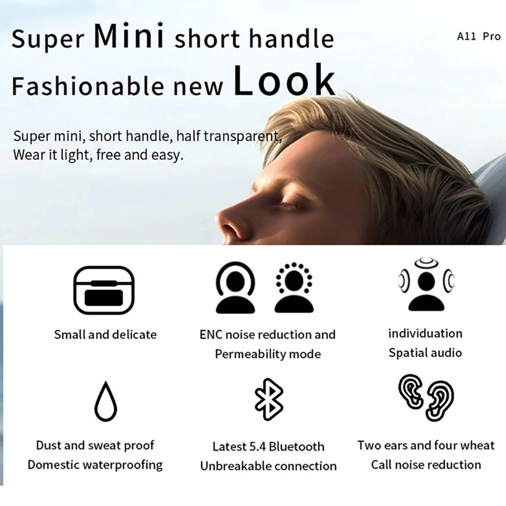 TWS Wireless Earbuds – Bluetooth 5.4, Noise Cancelling, LCD Display