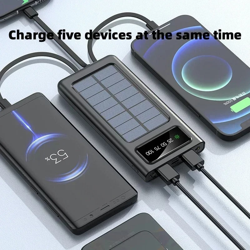 200000mAh Solar Power Bank – Fast Charging Portable Charger