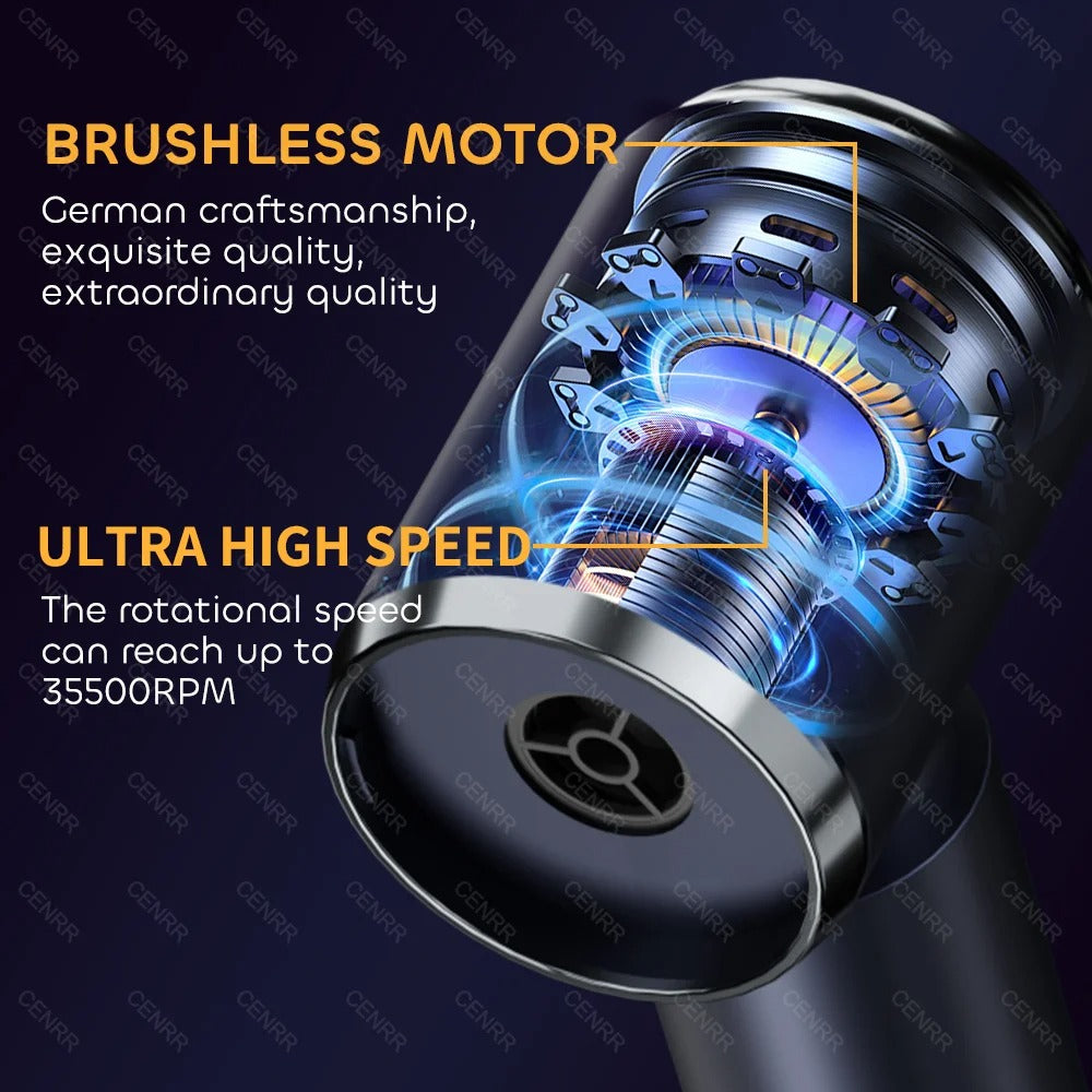 210000pa Mini Car Vacuum Cleaner – Portable Wireless Suction