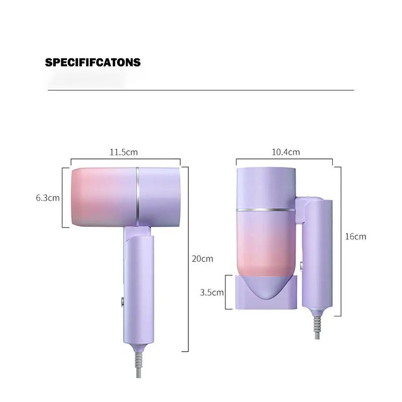 Mini Folding Travel Hair Dryer with Anion Technology