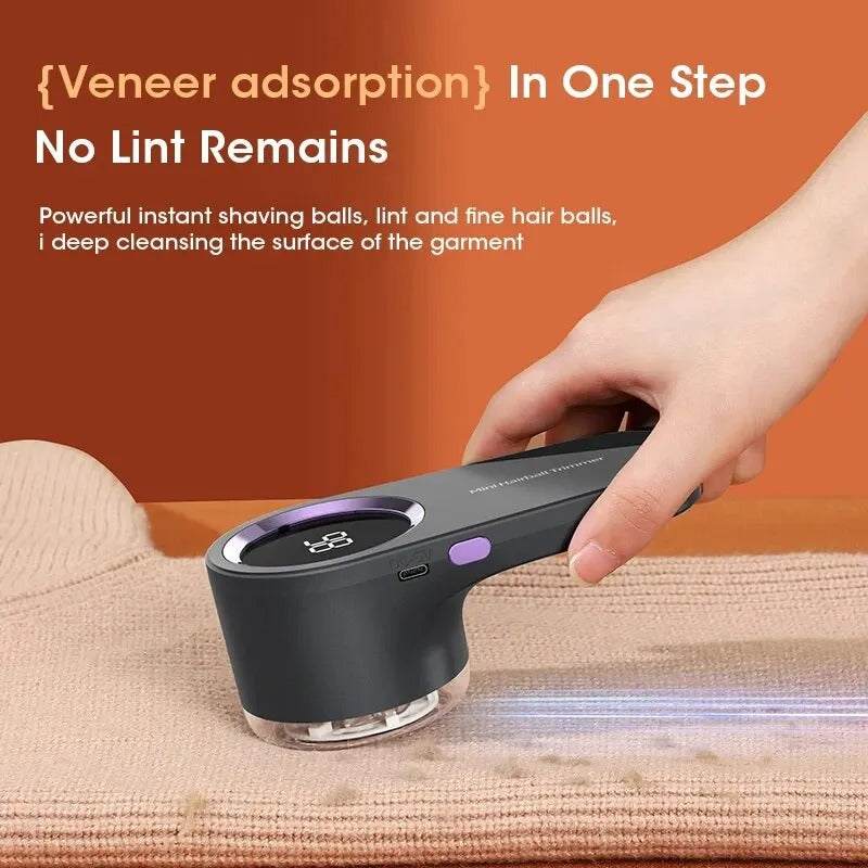 LED Digital Lint Remover – Rechargeable Fabric Shaver