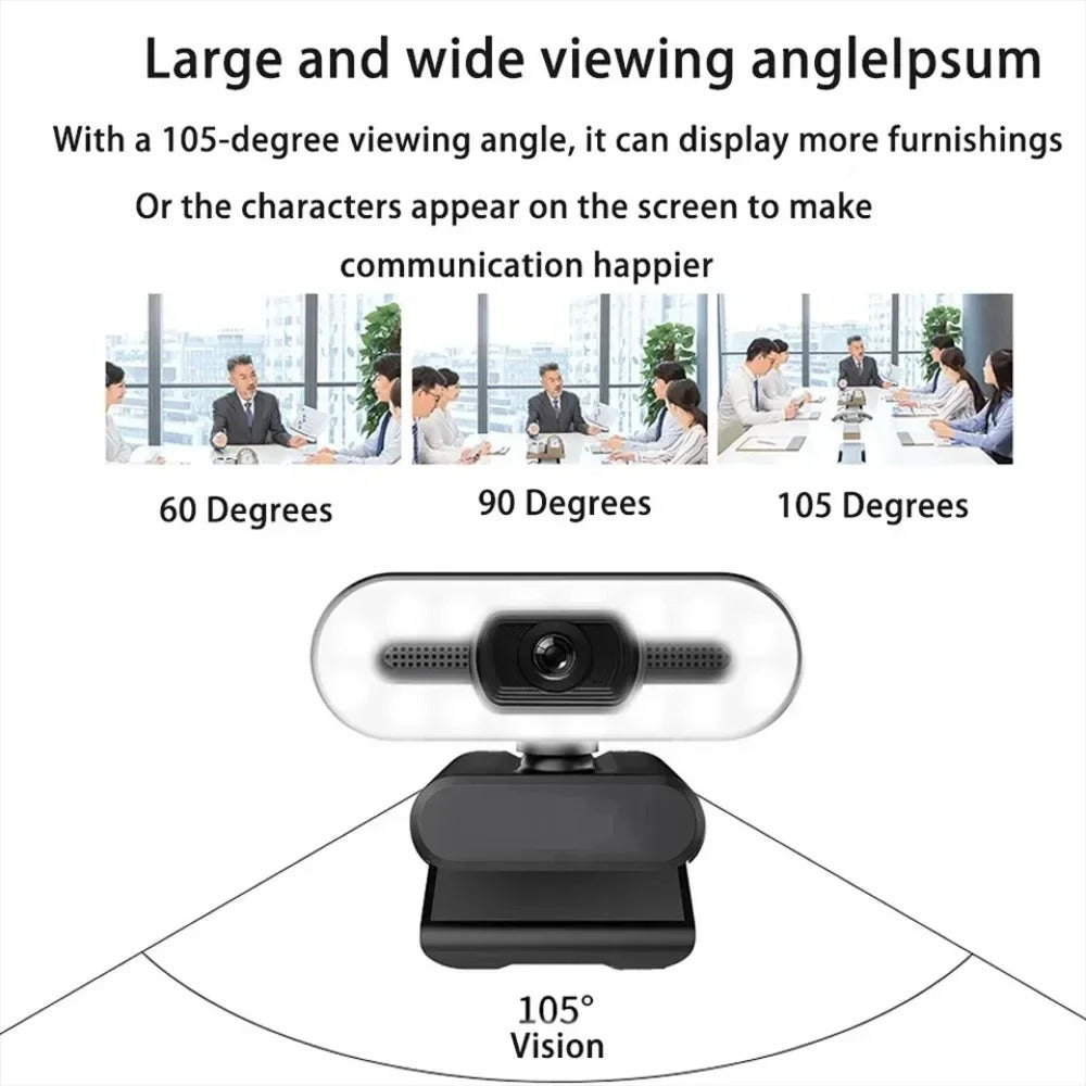 Portable 1080P/2K/4K Webcam – Auto Focus Streaming Camera