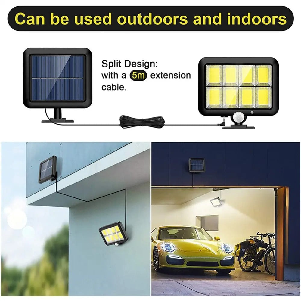 Split Solar Motion Wall Light