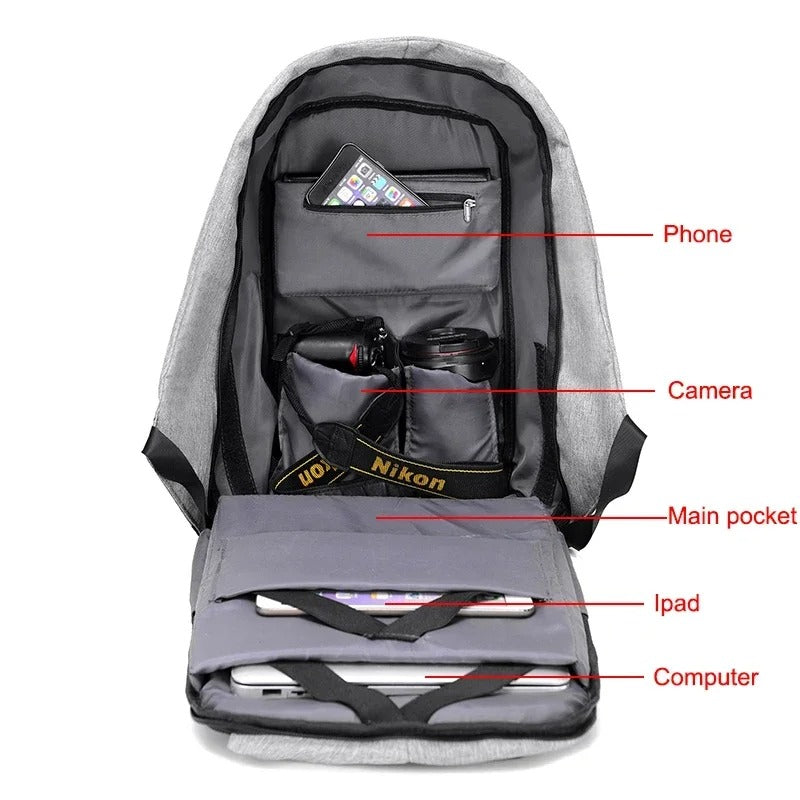 Anti-Theft Laptop Backpack – Waterproof Travel & Work Bag