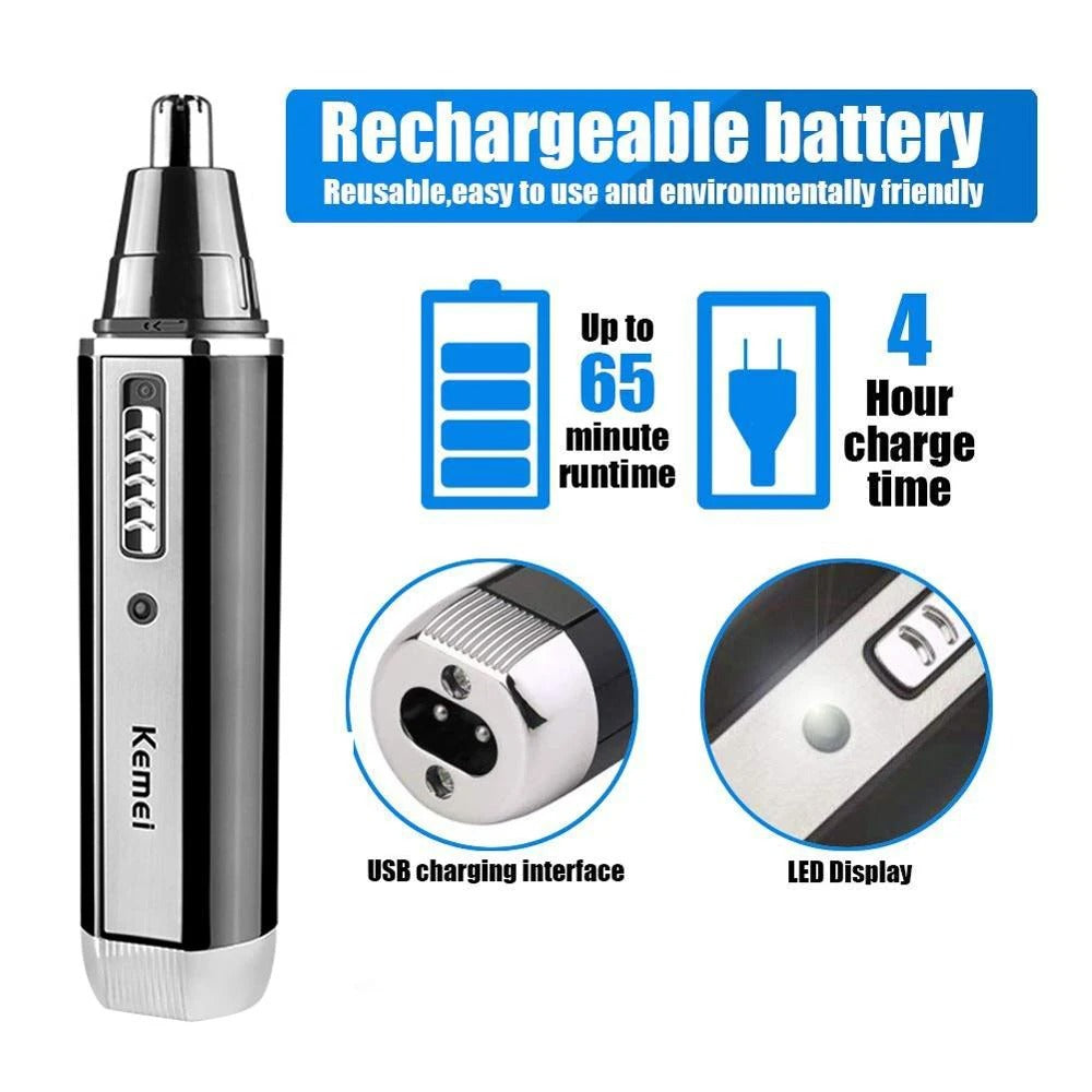 4-in-1 Rechargeable Nose and Beard Trimmer Kit
