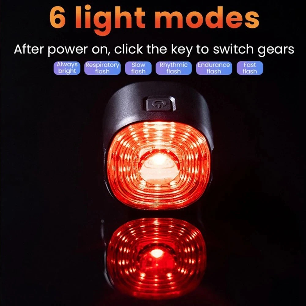 Smart Bicycle Brake Tail Light – USB Rechargeable Safety