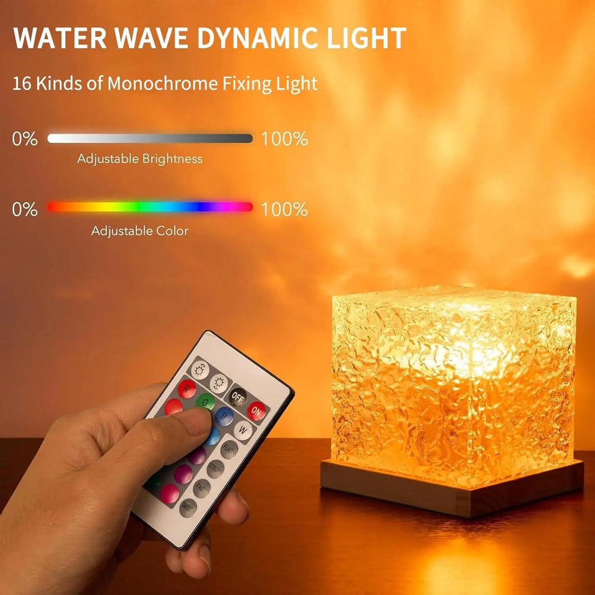 Ocean Wave Projector Light – 16 Color Aurora Glow LED Lamp