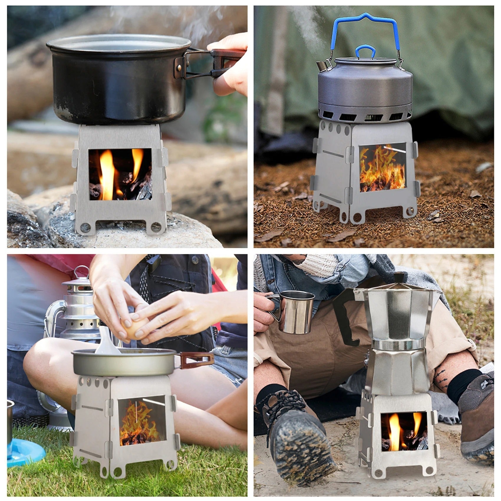 Stainless Steel Portable Camping Stove – Dual Fuel Outdoor Burner