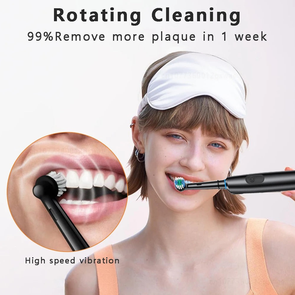 Rechargeable Rotary Electric Toothbrush – Waterproof Plaque Remover
