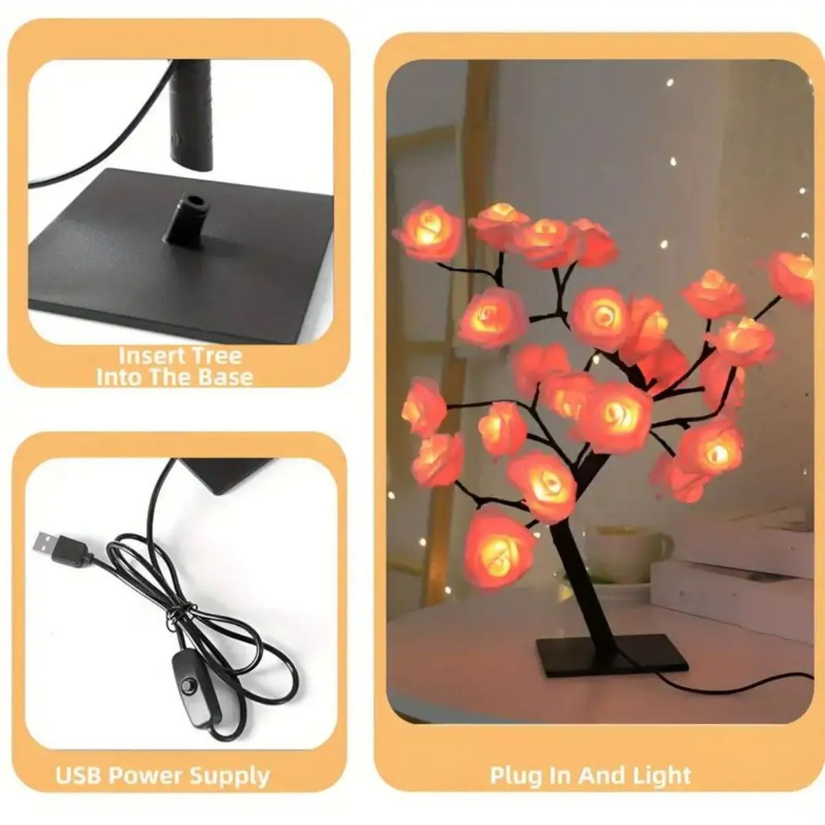 Rose Tree Table Lamp