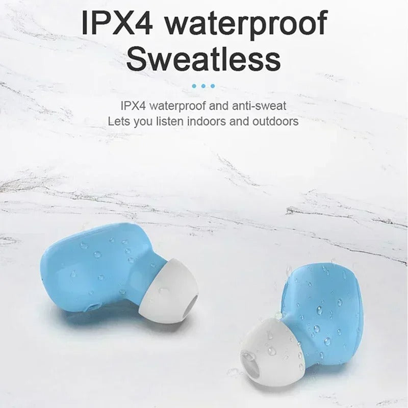 Bluetooth 5.1 Wireless Earphones – Touch Control, Waterproof Sports Headset with Mic