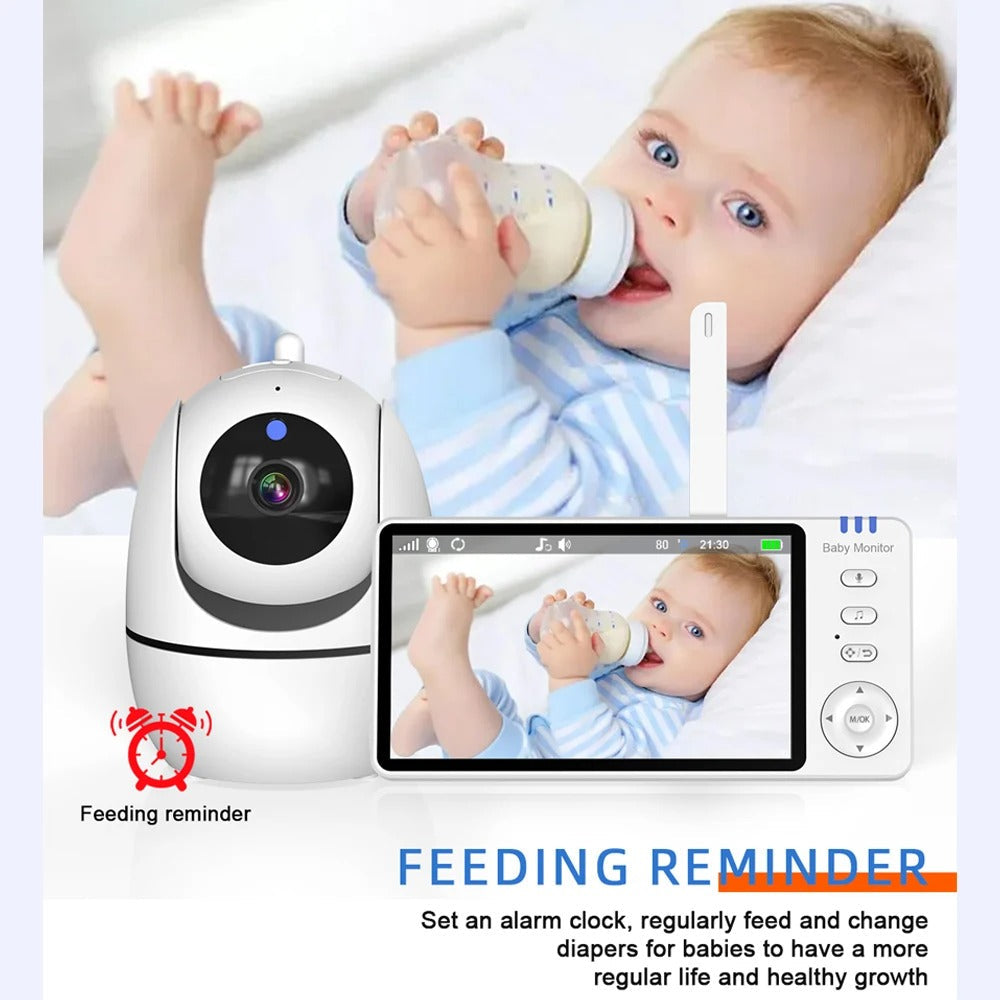 5.0-Inch Wireless Video Baby Monitor – Pan-Tilt Camera with Night Vision & Two-Way Audio