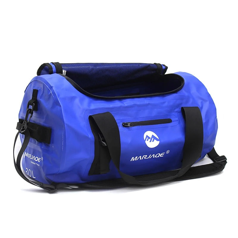 30L Waterproof Kayaking Bag - Dry Saddle Luggage for Beach, Rafting, Travel, Camping, and Swimming (Model X499A)