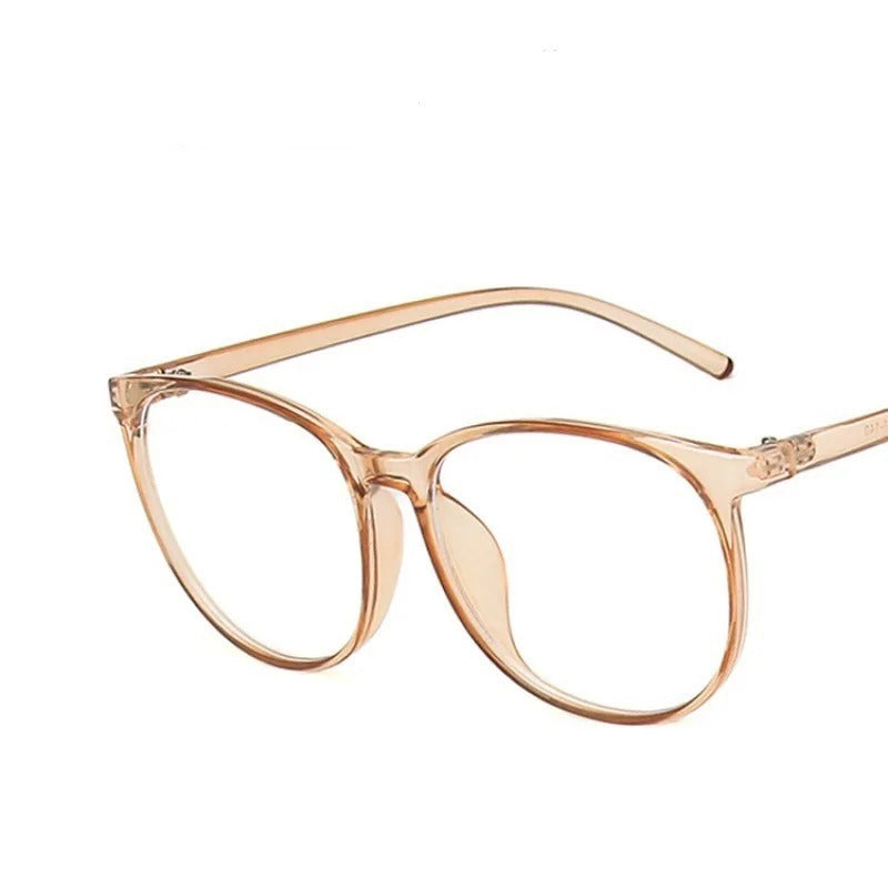Transparent Round Anti-Blue Light Computer Glasses for Women