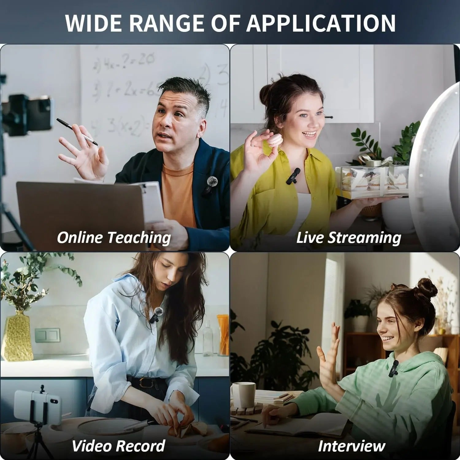 ClipMic Portable Wireless Lavalier Microphone – Noise Reduction & Plug-and-Play for iPhone & Android