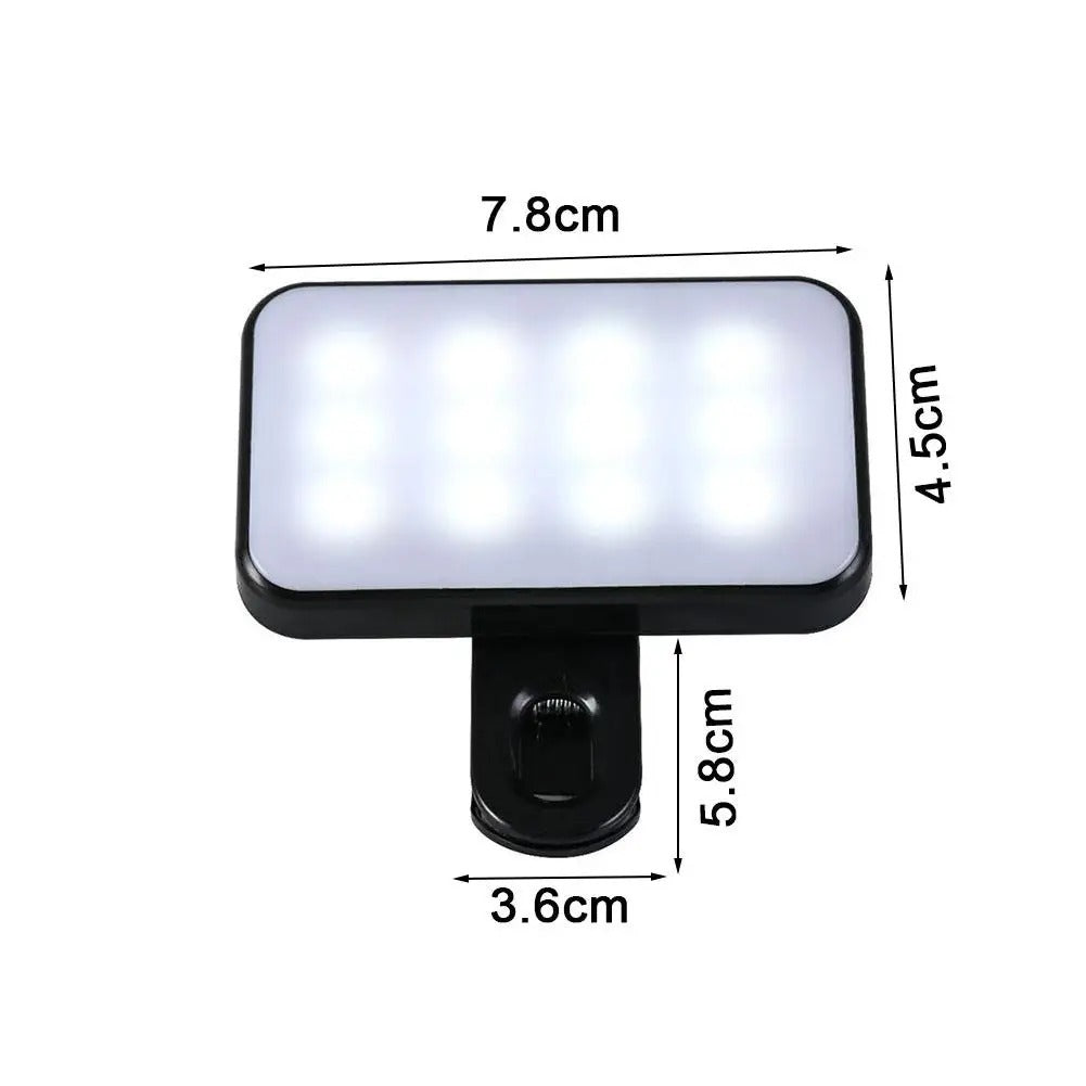 Portable Rechargeable Selfie Ring Light with Adjustable Brightness