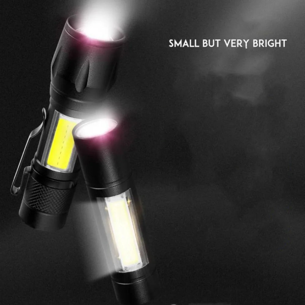 Portable USB Rechargeable Zoomable LED Flashlight – Mini Torch