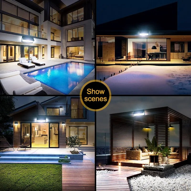 190 LED Solar Wall Light Outdoor Waterproof