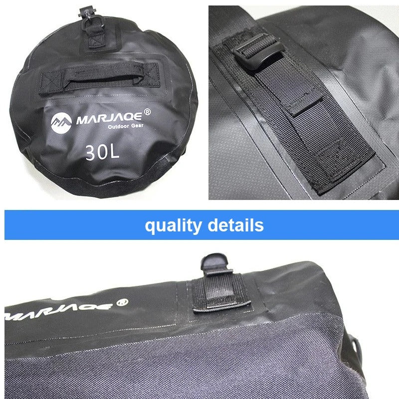 30L Waterproof Kayaking Bag - Dry Saddle Luggage for Beach, Rafting, Travel, Camping, and Swimming (Model X499A)
