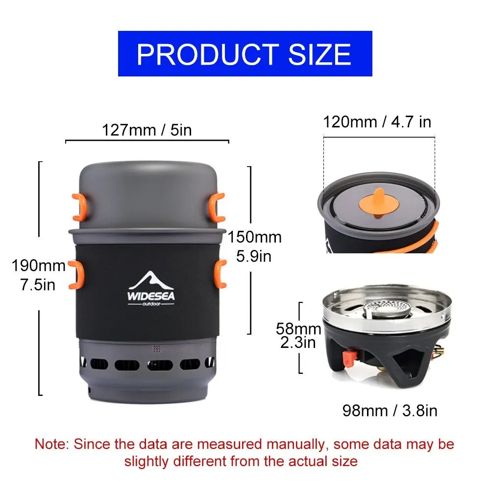 Outdoor Camping Cooking System with Heat Exchanger